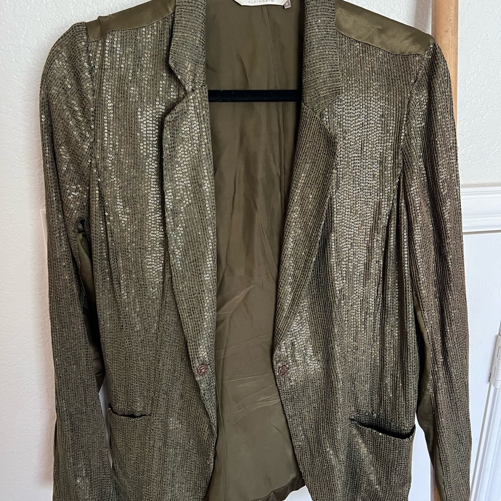 Shimmering Olive Blazer